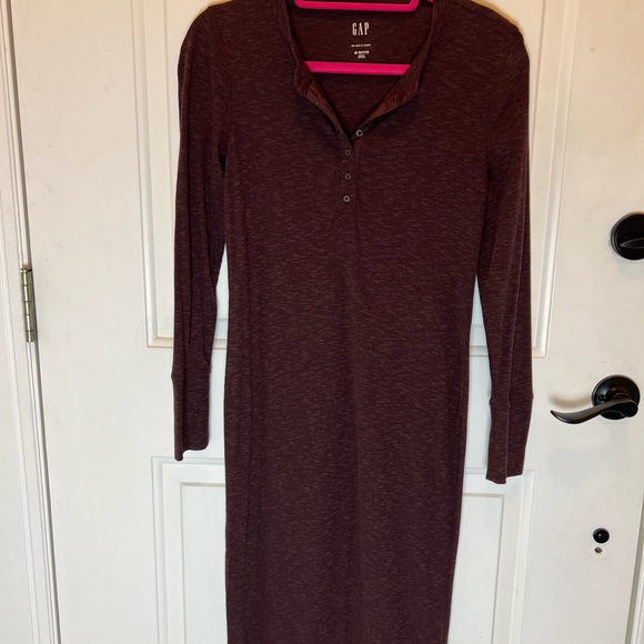 Gap Rib Henley Midi Dress - Picture 2 of 3